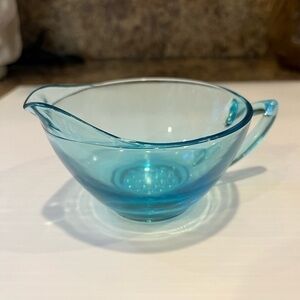 Vintage Hazel Azure Capris Aqua Glass Creamer